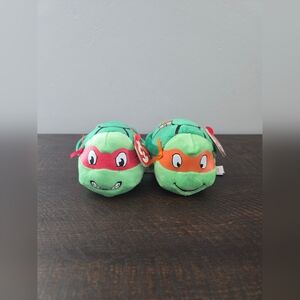 Teeny Tys Michelangelo Raphael Teenage Mutant Ninja Turtles 3" Plush